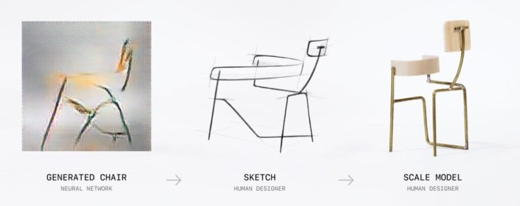 The Chair Project: Vom generierten Bild über die Skizze zum Prototyp.