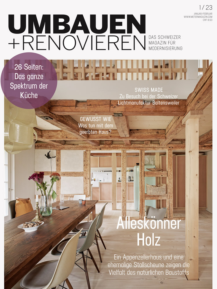 Titelbild der Ausgabe 1/23 von Umbauen+Renovieren.